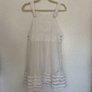 Betsey Johnson White Overall Dress